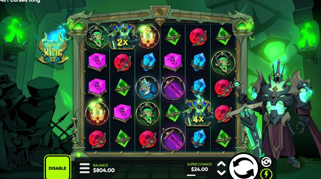 Cursed King Symbols and Paytable